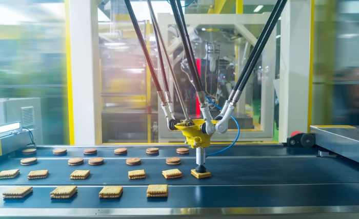 food being produced automatically