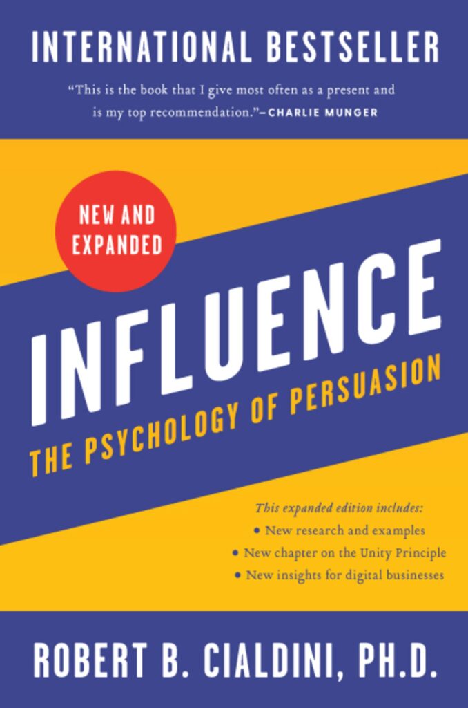 Influence: The Psychology of Persuasion by Robert B Cialdini book cover